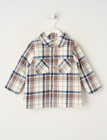 Teeny Weeny Check Shacket, Brown product photo