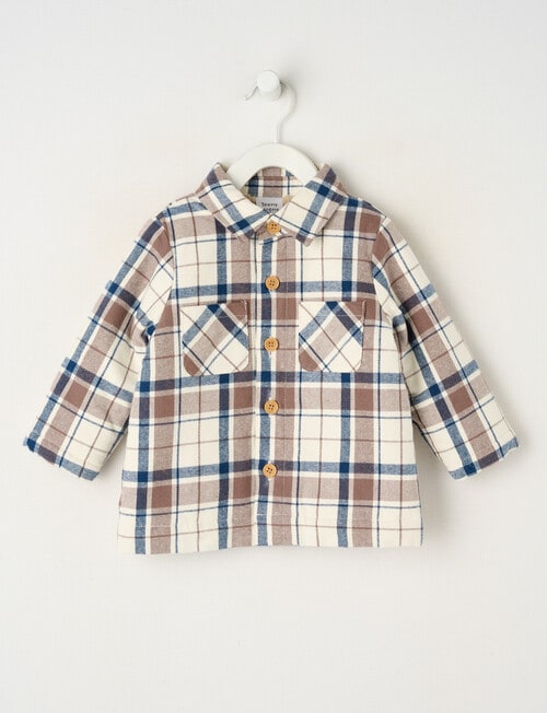 Teeny Weeny Check Shacket, Brown product photo