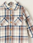 Teeny Weeny Check Shacket, Brown product photo View 03 S