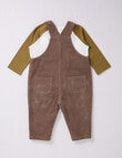 Teeny Weeny Dungaree & Tee, 2-Piece Set, Brown product photo View 02 S