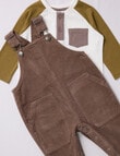 Teeny Weeny Dungaree & Tee, 2-Piece Set, Brown product photo View 04 S