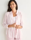 Ella J Classic Shirt, Pink Stripe product photo