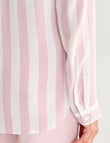 Ella J Classic Shirt, Pink Stripe product photo View 06 S