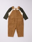 Teeny Weeny Dungaree & Tee, 2-Piece Set, Tea Stain product photo