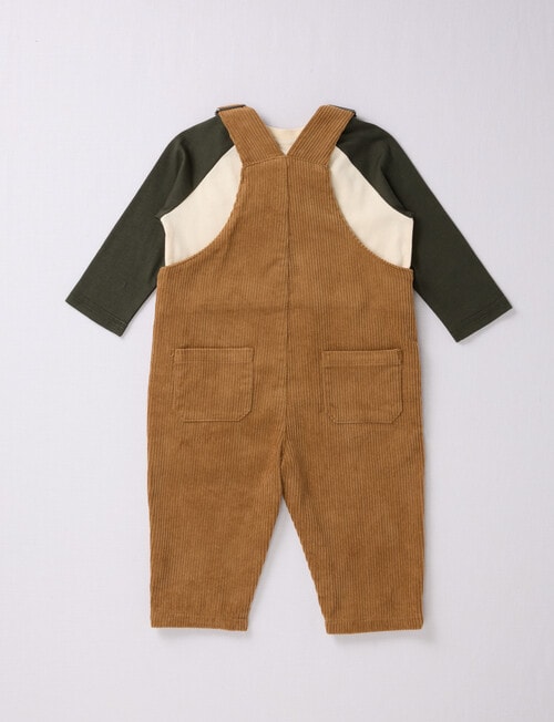 Teeny Weeny Dungaree & Tee, 2-Piece Set, Tea Stain product photo View 02 L