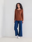 Bodycode Long Sleeve Boxy Tee, Chestnut product photo View 03 S