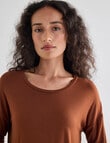 Bodycode Long Sleeve Boxy Tee, Chestnut product photo View 04 S