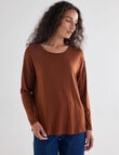 Bodycode Long Sleeve Boxy Tee, Chestnut product photo View 05 S