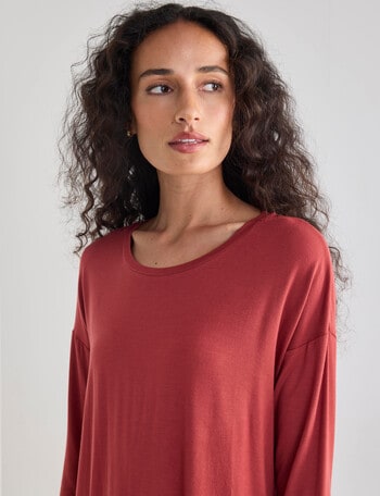 Bodycode Long Sleeve Boxy Tee, Rust product photo