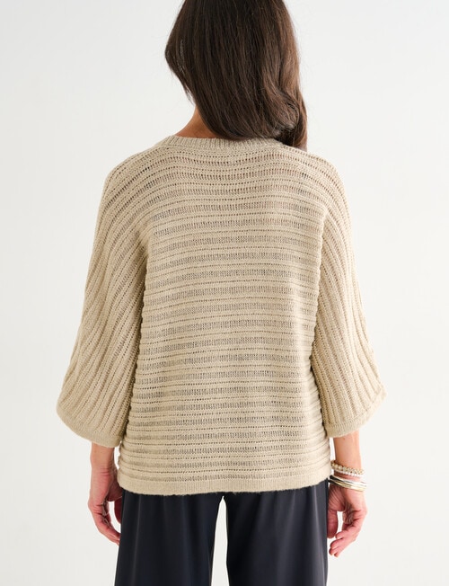 Ella J Metallic Knit Jumper, Gold product photo View 02 L