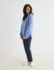 Ella J Textured Crewneck Jumper, Denim Blue product photo View 03 S