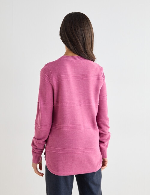 Ella J Textured Crewneck Jumper, Quartz product photo View 02 L
