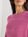 Ella J Textured Crewneck Jumper, Quartz product photo View 04 S