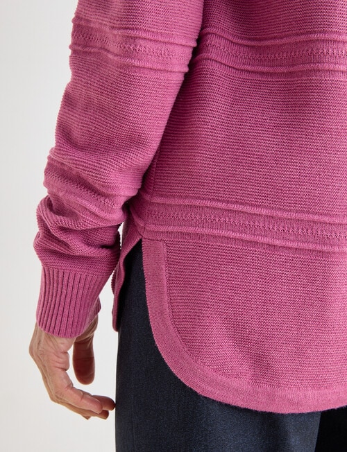 Ella J Textured Crewneck Jumper, Quartz product photo View 05 L