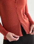 Oliver Black Long Sleeve Crew Neck Cardigan, Spice product photo View 06 S