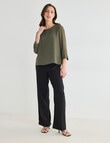 Oliver Black Double Layer Top, Khaki product photo View 03 S
