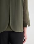 Oliver Black Double Layer Top, Khaki product photo View 05 S