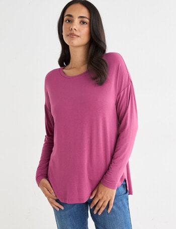 Bodycode Long Sleeve Boxy Tee, Violet product photo