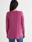 Bodycode Long Sleeve Boxy Tee, Violet product photo View 02 S