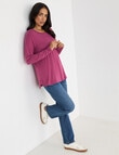 Bodycode Long Sleeve Boxy Tee, Violet product photo View 03 S