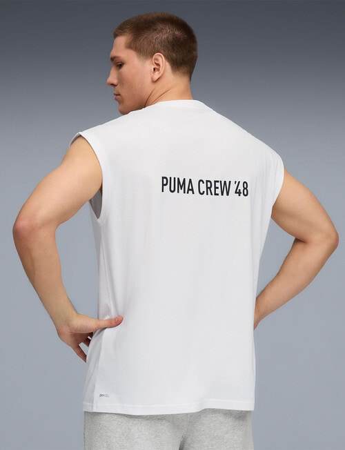 Puma Graphic Cutoff Tank, White product photo View 04 L