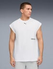 Puma Graphic Cutoff Tank, White product photo View 03 S