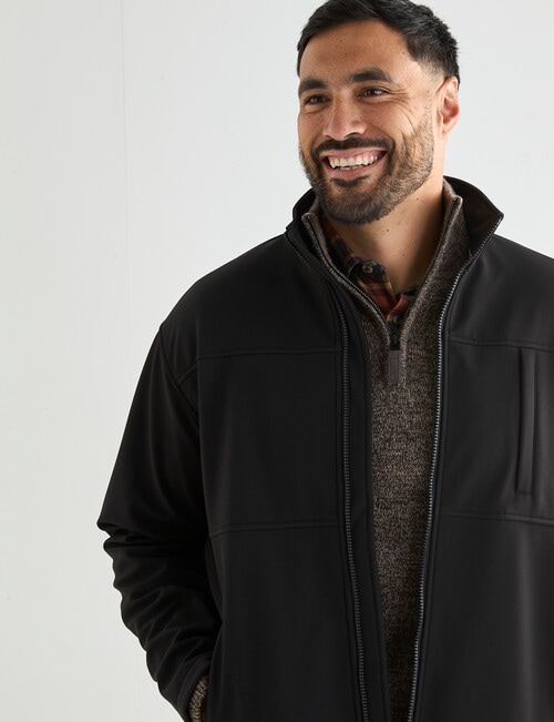 Kauri Trail Tucker Softshell Jacket, Black product photo View 06 L