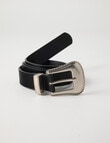 Boston + Bailey Western Buckle Belt, Black product photo