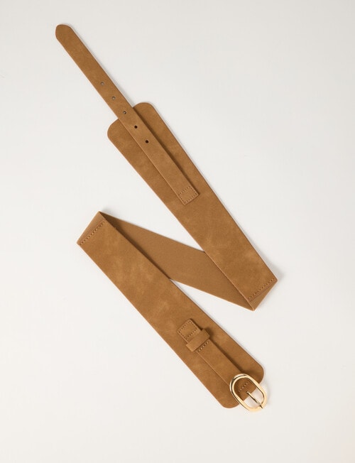 Boston + Bailey Wide Belt, Tan product photo View 02 L