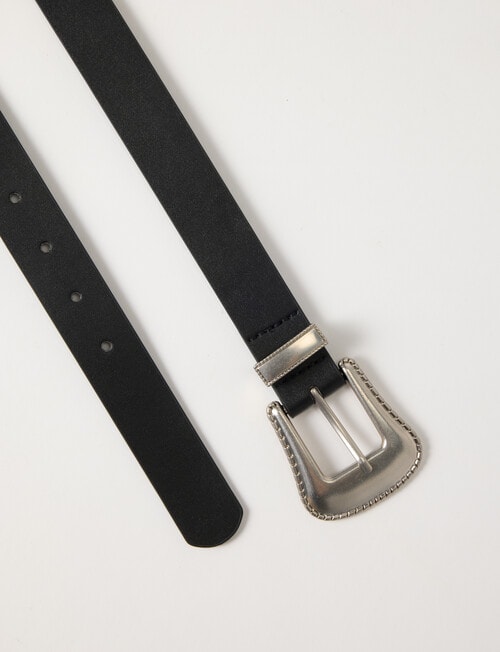 Boston + Bailey Western Buckle Belt, Black product photo View 02 L