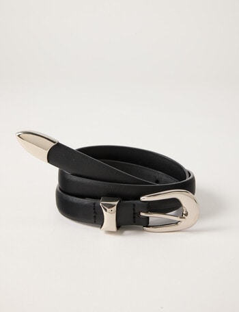 Boston + Bailey Slim Belt, Black product photo