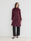 Oliver Black Funnel Neck Coat, Burgundy product photo View 03 S
