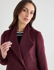Oliver Black Funnel Neck Coat, Burgundy product photo View 04 S