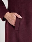 Oliver Black Funnel Neck Coat, Burgundy product photo View 05 S