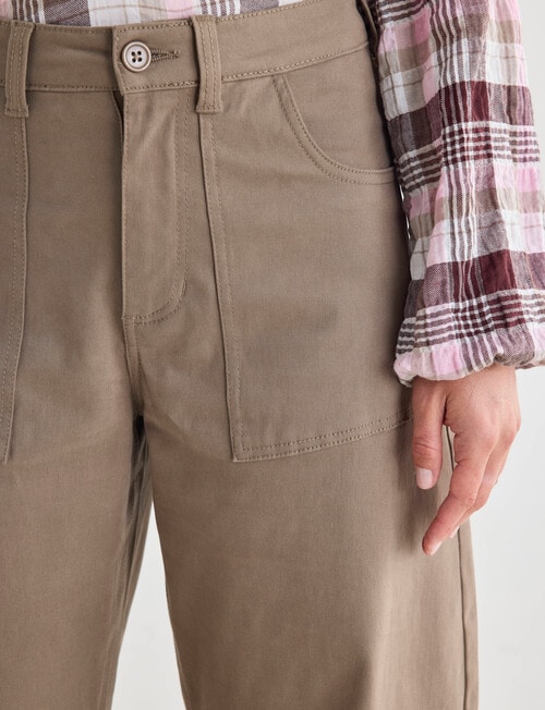 Zest Darted Barrel Leg Pant, Walnut product photo View 04 L