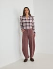 Zest Darted Barrel Leg Pant, Rose Brown product photo View 03 S