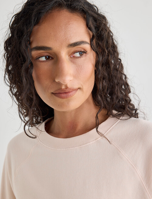 Zest Lounge Loop Back Raglan Tee, Rosewater product photo View 05 L