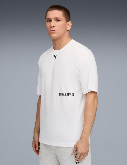 Puma Graphic Oversize Tee, White product photo View 03 L
