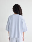 Zest Lounge Loop Back Raglan Tee, Grey Dawn product photo View 02 S