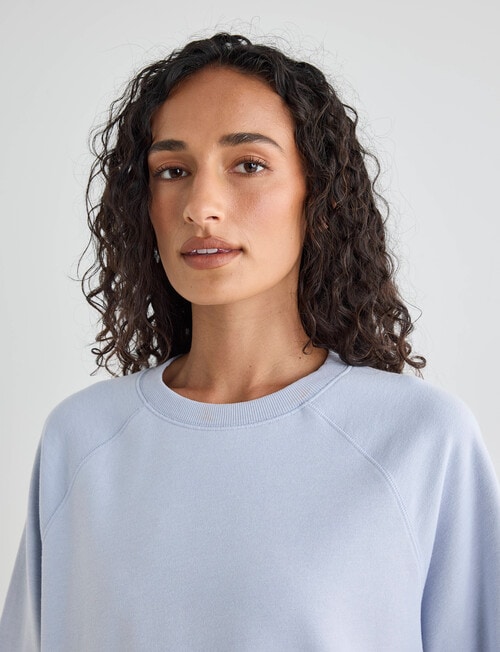 Zest Lounge Loop Back Raglan Tee, Grey Dawn product photo View 04 L