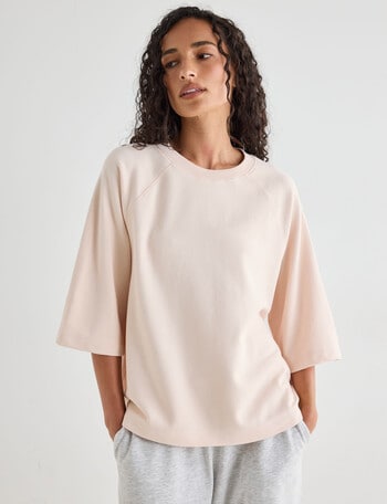 Zest Lounge Loop Back Raglan Tee, Rosewater product photo