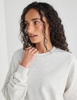Zest Lounge Loop Back Crew Neck Sweatshirt, Oat Melange product photo