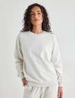Zest Lounge Loop Back Crew Neck Sweatshirt, Oat Melange product photo View 04 S