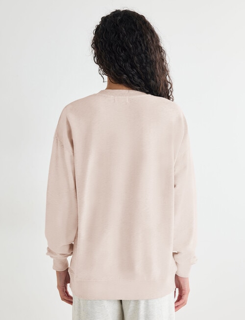Zest Lounge Loop Back Crew Neck Sweatshirt, Rosewater product photo View 02 L