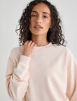 Zest Lounge Loop Back Crew Neck Sweatshirt, Rosewater product photo View 04 S