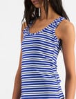 Jockey Woman Comfort Classic Cotton Cami, Milan Stripe & Sapphire product photo View 02 S