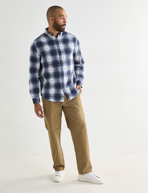 Gasoline Rider Check Long Sleeve Shirt, Navy product photo View 03 L