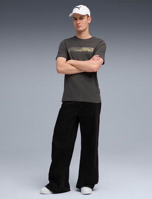 Puma Puma Tech Graphic Tee, Dusky Gray product photo View 05 L