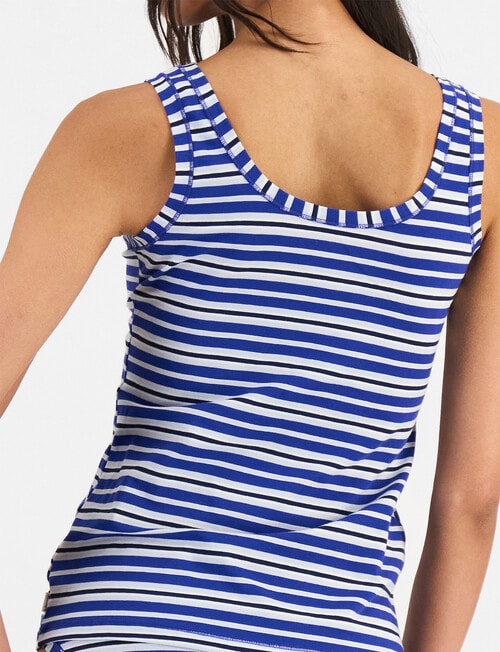 Jockey Woman Comfort Classic Cotton Cami, Milan Stripe & Sapphire product photo View 03 L