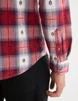 Gasoline Rider Check Long Sleeve Shirt, Red product photo View 06 S